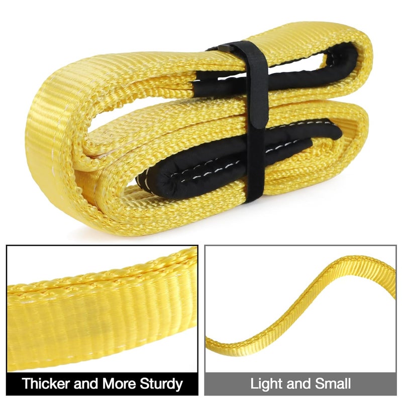 sumpluct Lift Sling Straps,2" x 12' Heavy Duty Lifting Sling Straps with Flat Eye for Hoist, Tree Saver Strap 6500 lbs Vertical, 5200 Choker, 13000 Basket Load Capacity - Image 4